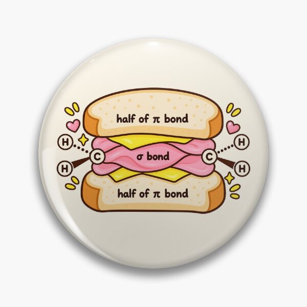 Item preview, Cute Organic Chemistry Sandwich Sigma Pi Bond designed and sold by EntropyThreads.