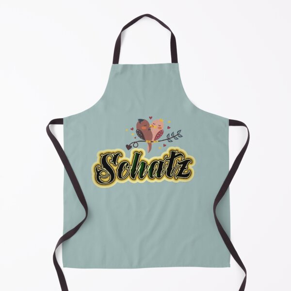 Item preview, Schatz German Endearment Cute Lovebirds Couple Typography Print designed and sold by Miheerala.