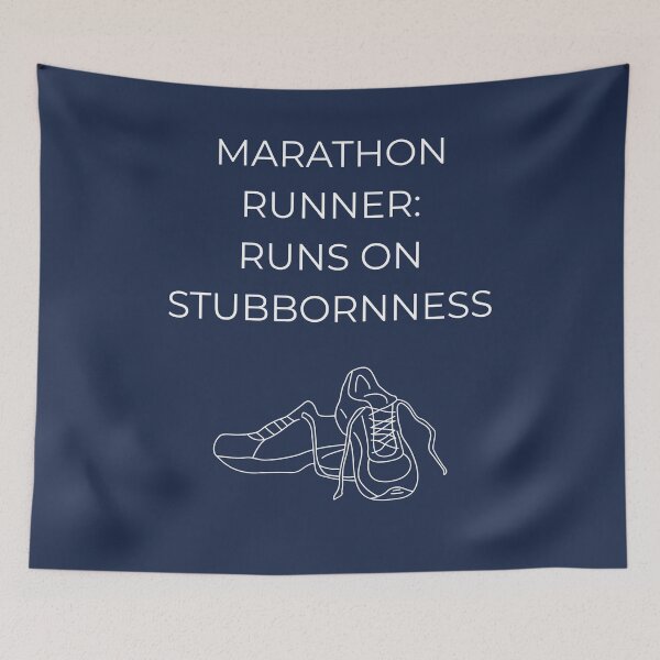Item preview, Marathon Runner, Runs on Stubbornness Gift designed and sold by Zyvora-merch.