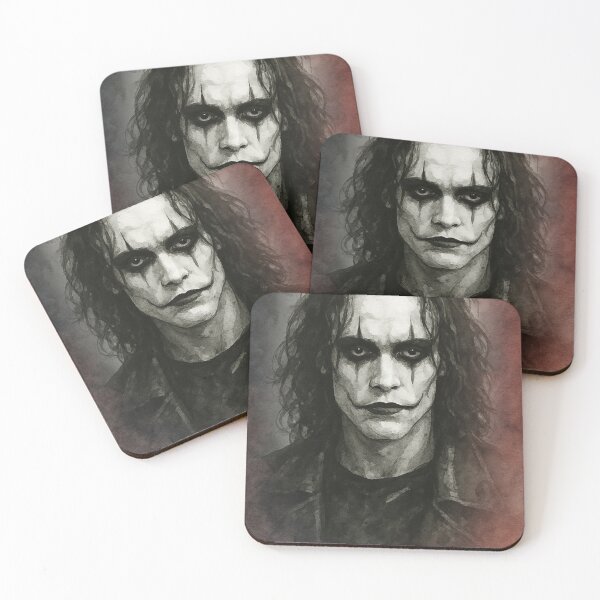 Item preview, Eric Draven The Crow Watercolour Portrait 2 | Dark Gothic Fan Art designed and sold by ConorKeeganArt.