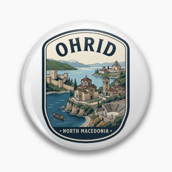Item preview, Ohrid North Macedonia Vintage Travel Badge designed and sold by k3rstman1.