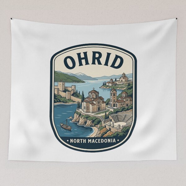 Artikelvorschau, Ohrid Nordmazedonien Vintage Reiseabzeichen entworfen und verkauft von k3rstman1.