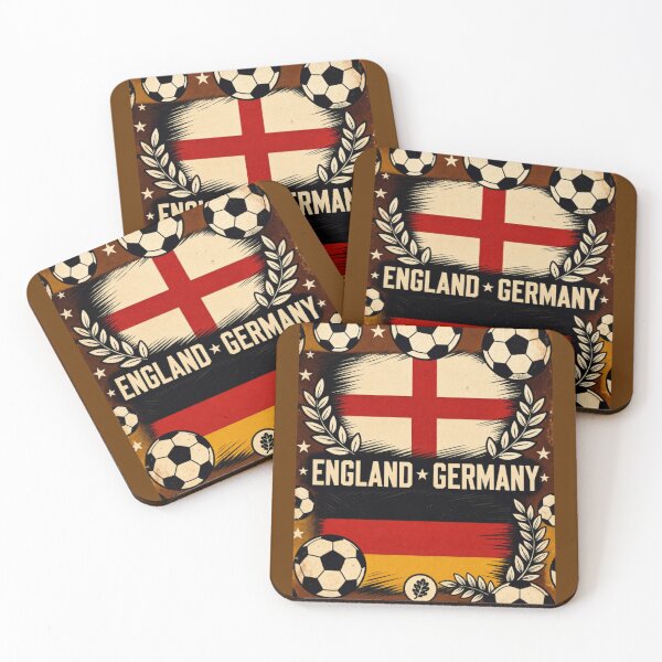 Item preview, England vs Germany Retro Football Art Poster designed and sold by Nexus Space.