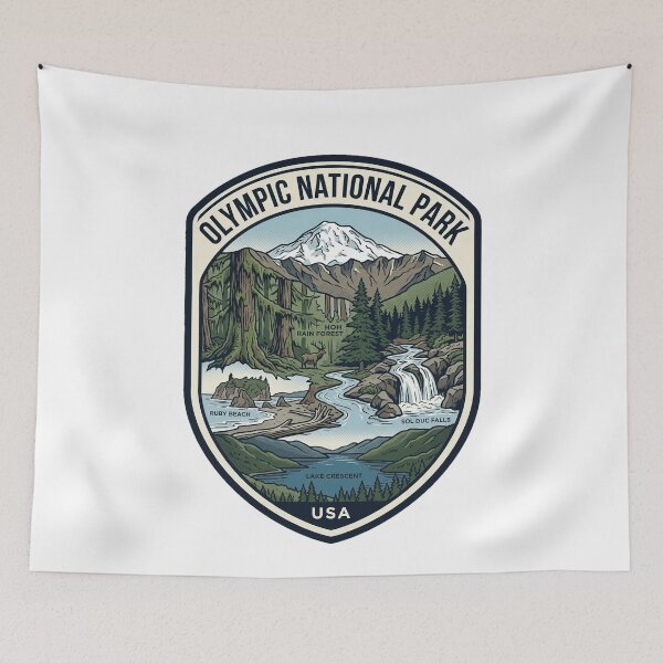 Item preview, Olympic National Park Washington Vintage Travel Decal designed and sold by k3rstman1.