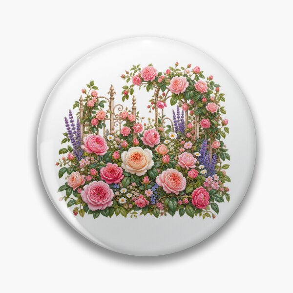 Item preview, Romantic Rose Trellis Cottage Garden designed and sold by AuudiVasustudio.