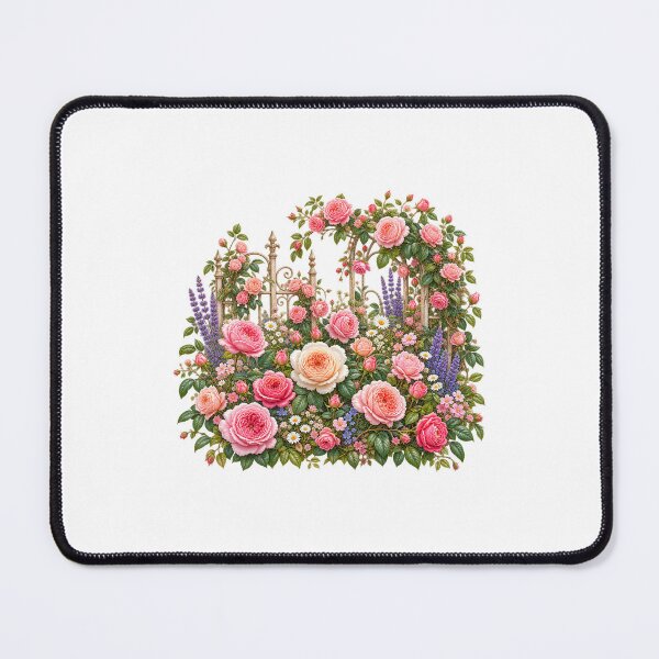Item preview, Romantic Rose Trellis Cottage Garden designed and sold by AuudiVasustudio.
