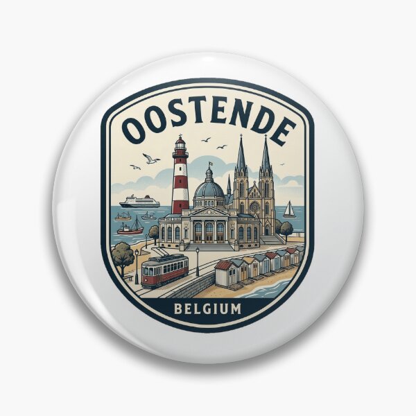 Item preview, Vintage Oostende Belgium Coastal Travel Badge designed and sold by k3rstman1.