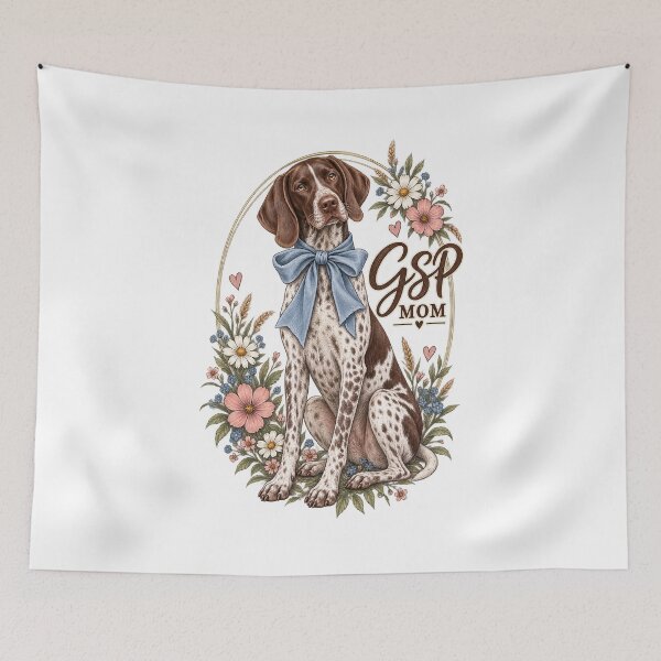 Item preview, German Shorthaired Pointer Dog Mom Floral Art designed and sold by AMICO77.