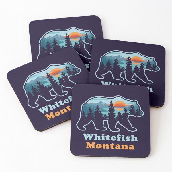 Item preview, Whitefish Montana Bear Silhouette Montana Souvenir  designed and sold by Milasneeze.