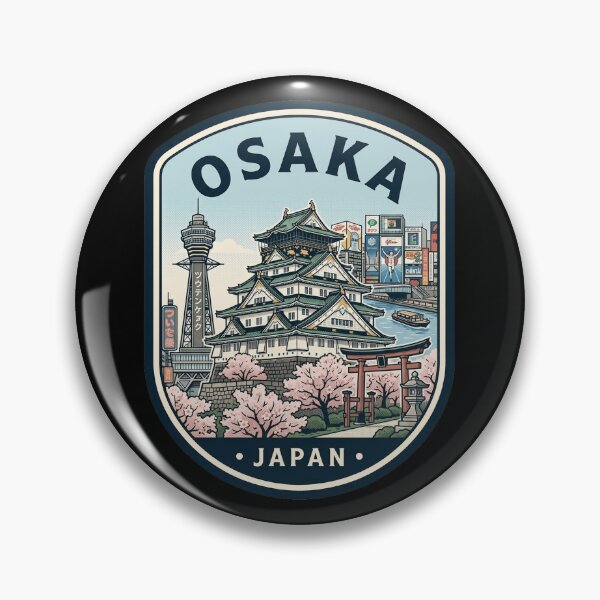 Item preview, Osaka Japan Retro Travel Badge designed and sold by k3rstman1.