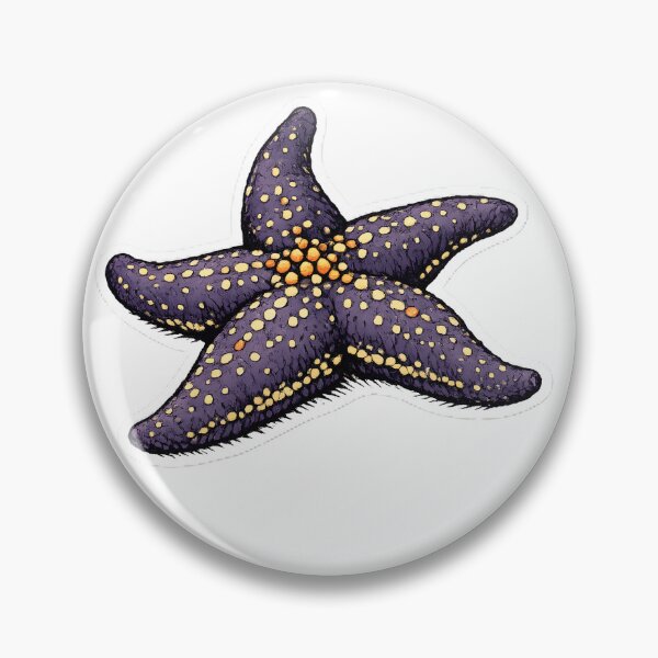 Item preview, Purple Ochre Sea Star Hand Drawn Ocean Nature Art designed and sold by Naviora.