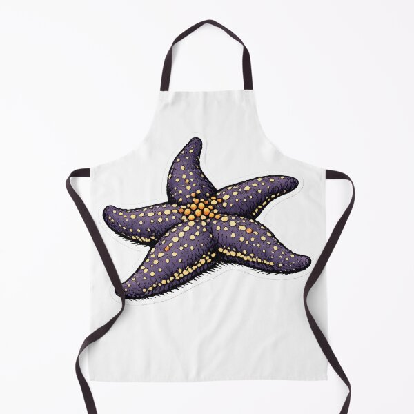 Item preview, Purple Ochre Sea Star Hand Drawn Ocean Nature Art designed and sold by Naviora.