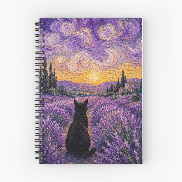 Item preview, Contemplative Cat in a Lavender Sunset designed and sold by gerardimedina.
