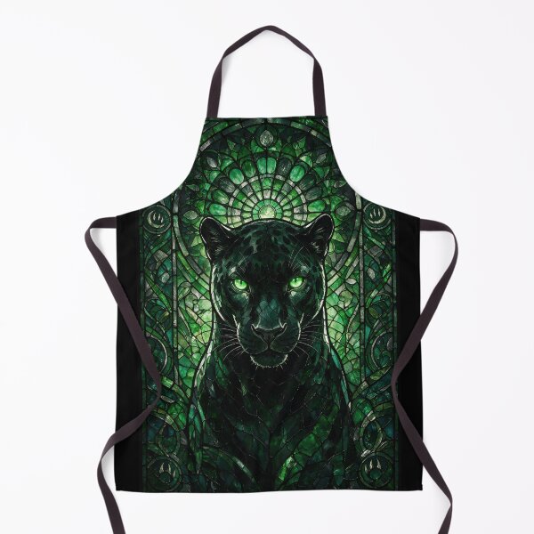 Item preview, Black Panther Stained Glass Green Mosaic designed and sold by Lineer22.