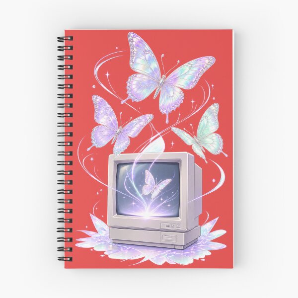 Item preview, Dreamcore Butterflies Retro TV | Pastel Iridescent Aesthetic Art designed and sold by RobertArt08.