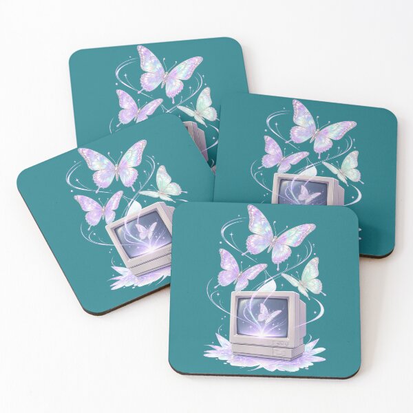 Item preview, Dreamcore Butterflies Retro TV | Pastel Iridescent Aesthetic Art designed and sold by RobertArt08.