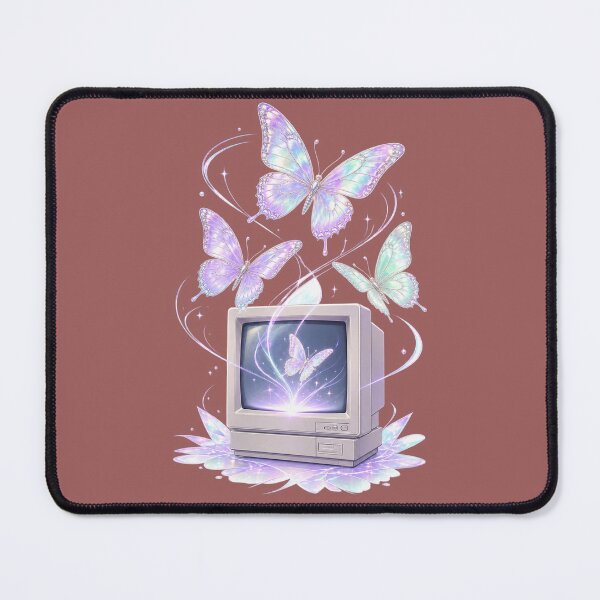 Item preview, Dreamcore Butterflies Retro TV | Pastel Iridescent Aesthetic Art designed and sold by RobertArt08.