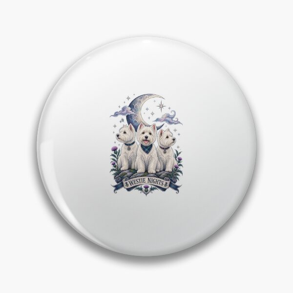 Item preview, Westie Moon Trio Celestial Terrier Art designed and sold by AMICO77.