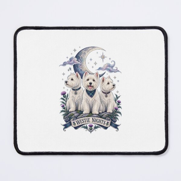 Item preview, Westie Moon Trio Celestial Terrier Art designed and sold by AMICO77.
