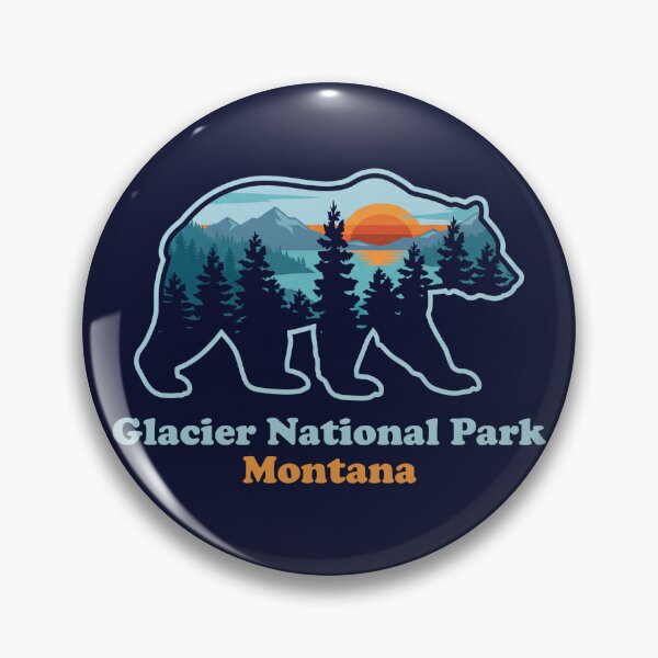 Item preview, Glacier National Park Montana Bear Silhouette Montana Souvenir  designed and sold by Milasneeze.