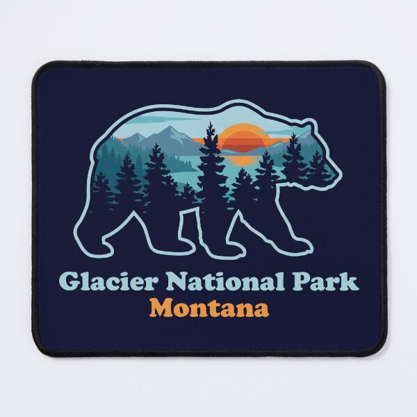 Item preview, Glacier National Park Montana Bear Silhouette Montana Souvenir  designed and sold by Milasneeze.