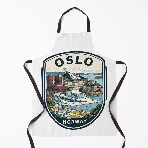 Item preview, Oslo Norway Vintage Travel Badge Illustration designed and sold by k3rstman1.