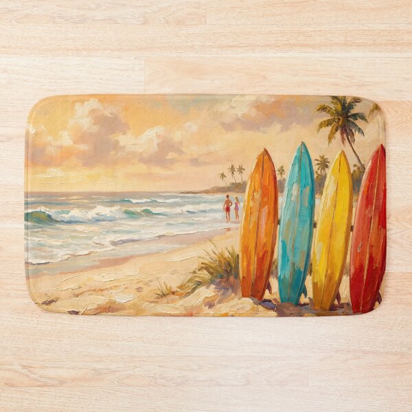 Item preview, Vintage Surfboards Beach Retro Summer Painting designed and sold by ArtAmbience.