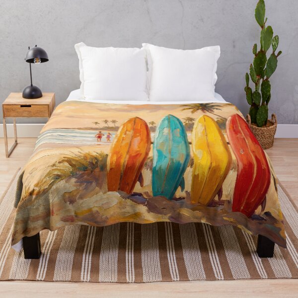 Item preview, Vintage Surfboards Beach Retro Summer Painting designed and sold by ArtAmbience.
