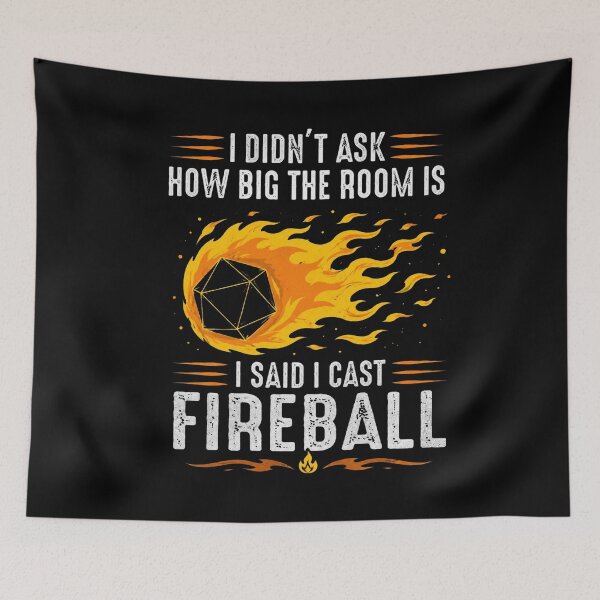 Item preview, I Cast Fireball Wizard Sorcerer Dm Retro designed and sold by Mckenna165.