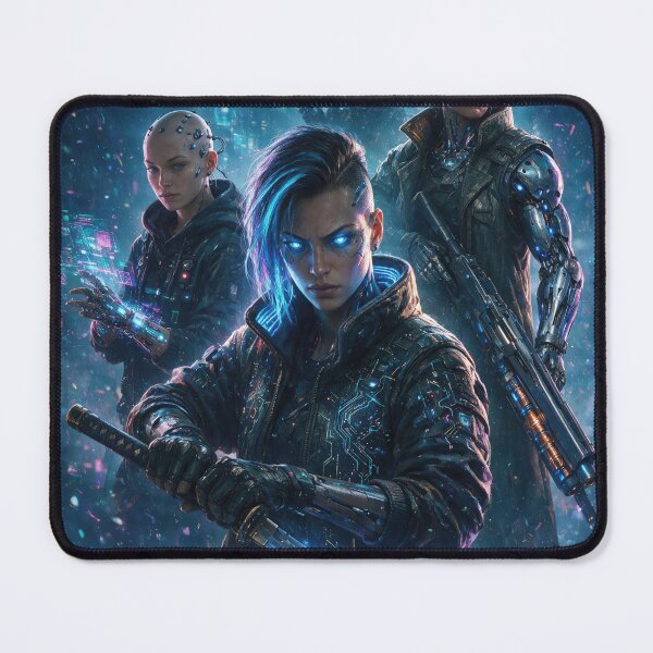 Item preview, Cyberpunk Crew Poster with Neon Katana designed and sold by Lineer22.