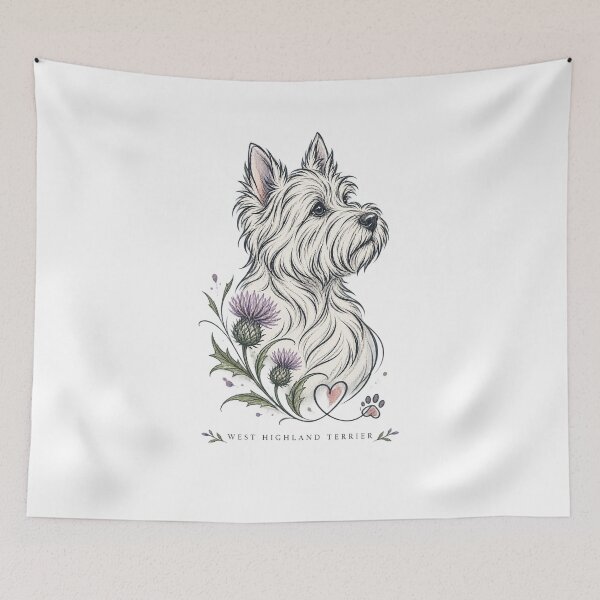 Item preview, Minimal Westie Dog Line Art designed and sold by AMICO77.