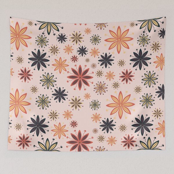 Item preview, Vintage Starburst Floral Seamless Pattern designed and sold by prapapon.