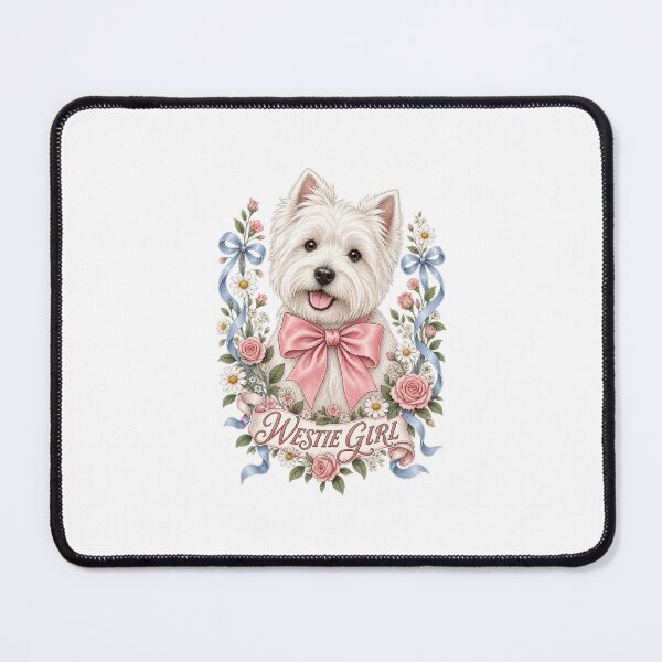Item preview, Floral Westie Dog with Bow designed and sold by AMICO77.