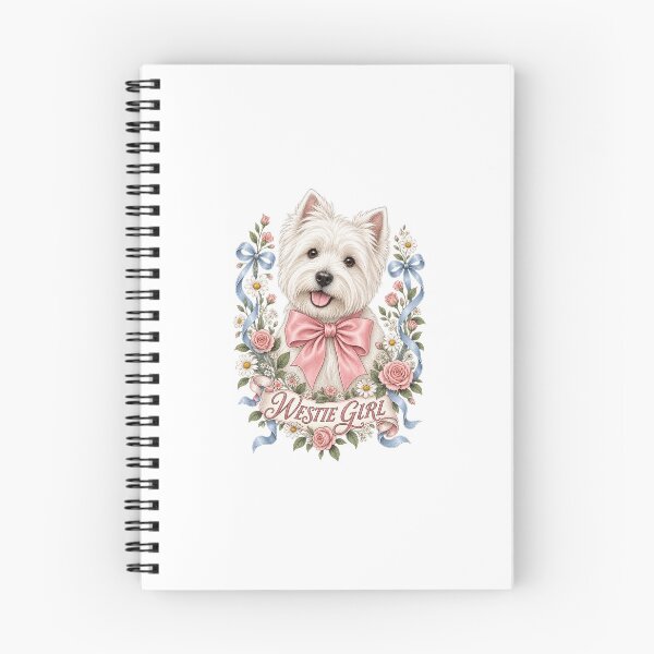 Item preview, Floral Westie Dog with Bow designed and sold by AMICO77.