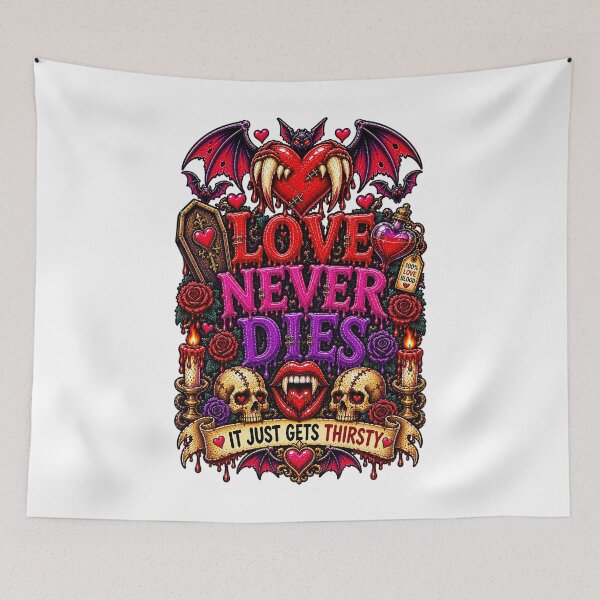 Item preview,  DARK LOVE ❤️ - MONSTER ROMANCE COLLETION - VAMPIRE LOVE -  LOVE NEVER DIES - IT JUST GETS THIRSTY designed and sold by WheelieGdArt.
