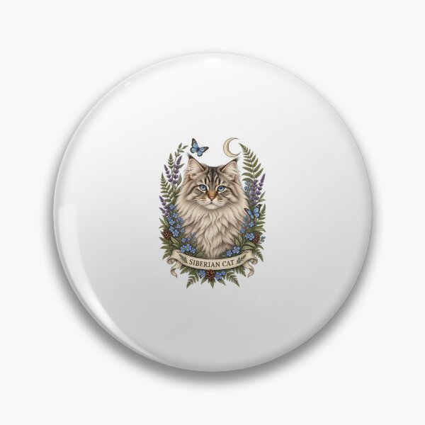 Item preview, Siberian Cat Botanical Portrait designed and sold by AMICO77.