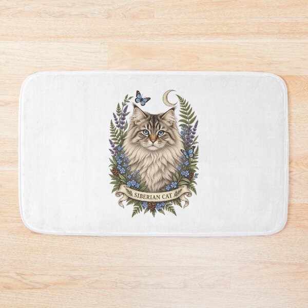 Item preview, Siberian Cat Botanical Portrait designed and sold by AMICO77.