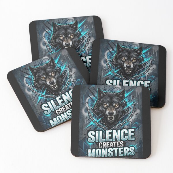 Item preview, Silence Creates Monsters - Fierce Alpha Wolf Gym Motivation Pop Art designed and sold by Noah-Gallery.