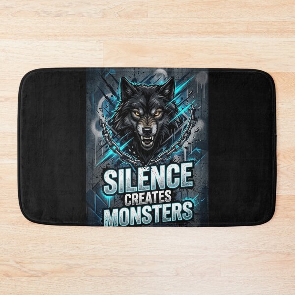 Item preview, Silence Creates Monsters - Fierce Alpha Wolf Gym Motivation Pop Art designed and sold by Noah-Gallery.