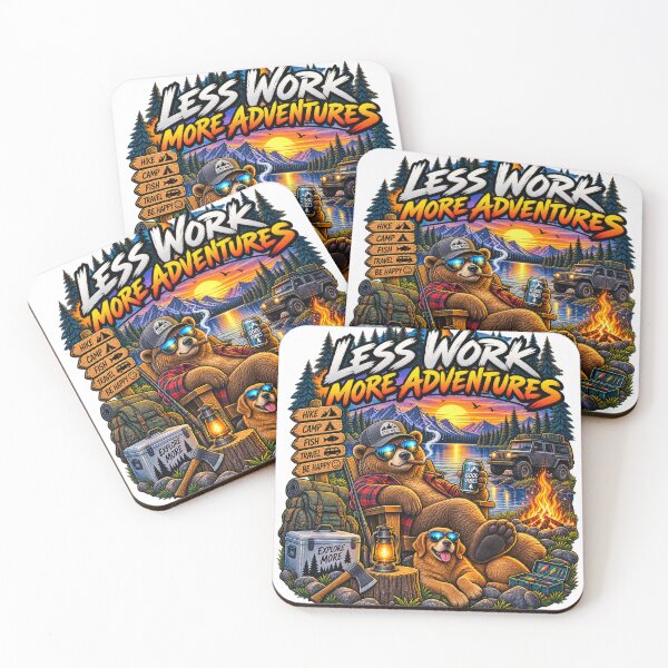 Item preview, Funny Bear Shirt – Less Work More Adventures Outdoor Camping Bear designed and sold by Molli98.