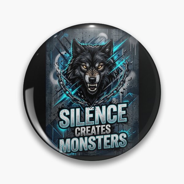 Item preview, Silence Creates Monsters - Fierce Alpha Wolf Gym Motivation Pop Art designed and sold by Noah-Gallery.