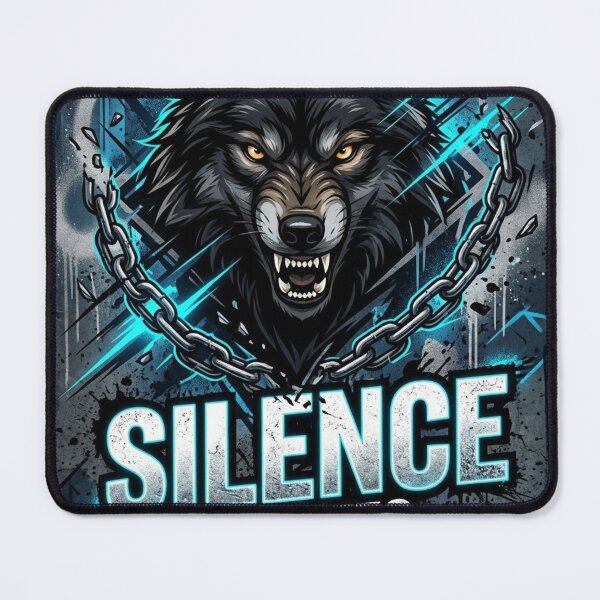 Item preview, Silence Creates Monsters - Fierce Alpha Wolf Gym Motivation Pop Art designed and sold by Noah-Gallery.