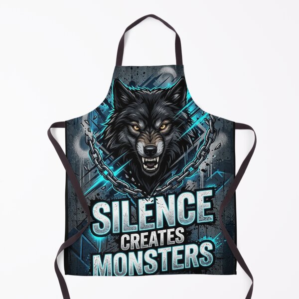 Item preview, Silence Creates Monsters - Fierce Alpha Wolf Gym Motivation Pop Art designed and sold by Noah-Gallery.