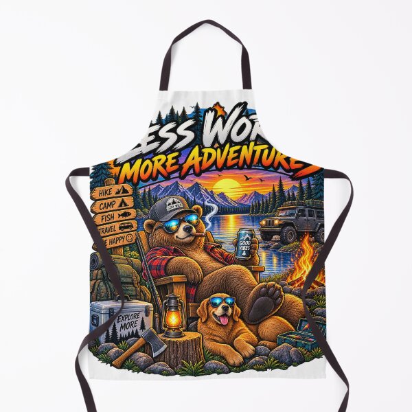 Item preview, Funny Bear Shirt – Less Work More Adventures Outdoor Camping Bear designed and sold by Molli98.