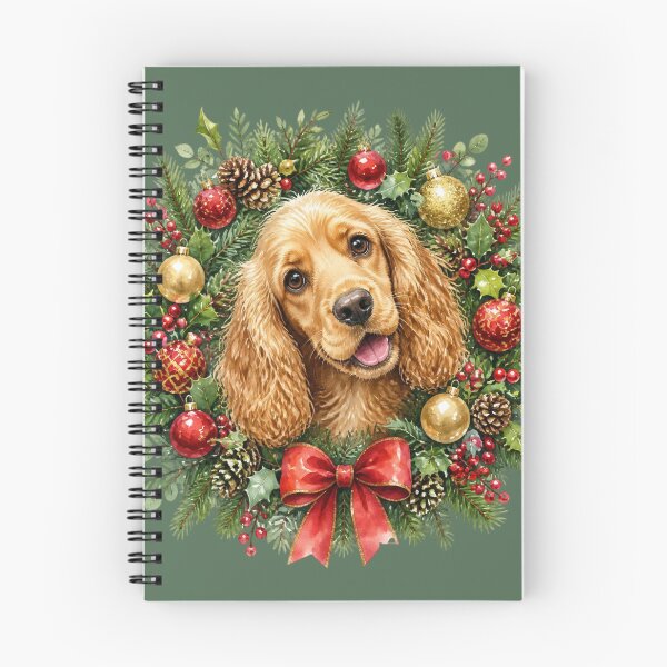 Item preview, Christmas Cocker Spaniel Golden designed and sold by MoonMonkeyNbear.