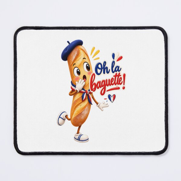 Item preview, Oh La Baguette ! Cute French Bread Character with Beret & Scarf designed and sold by OhLaBaguette.