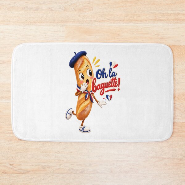 Item preview, Oh La Baguette ! Cute French Bread Character with Beret & Scarf designed and sold by OhLaBaguette.