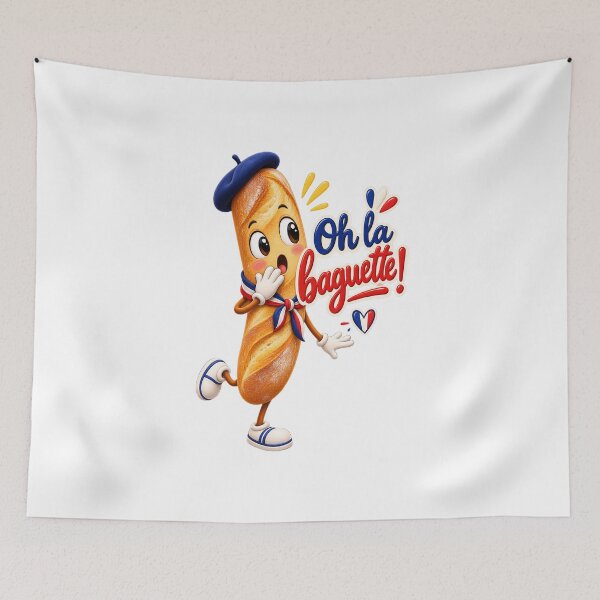 Item preview, Oh La Baguette ! Cute French Bread Character with Beret & Scarf designed and sold by OhLaBaguette.