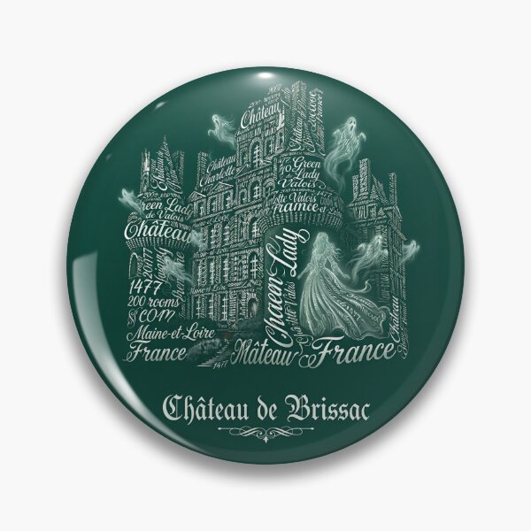 Item preview, Chateau de Brissac France Green Lady Ghost Typography Art designed and sold by naughty-raccoon.