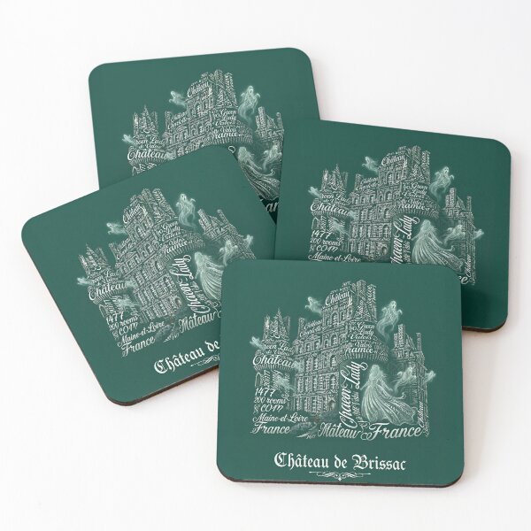 Item preview, Chateau de Brissac France Green Lady Ghost Typography Art designed and sold by naughty-raccoon.